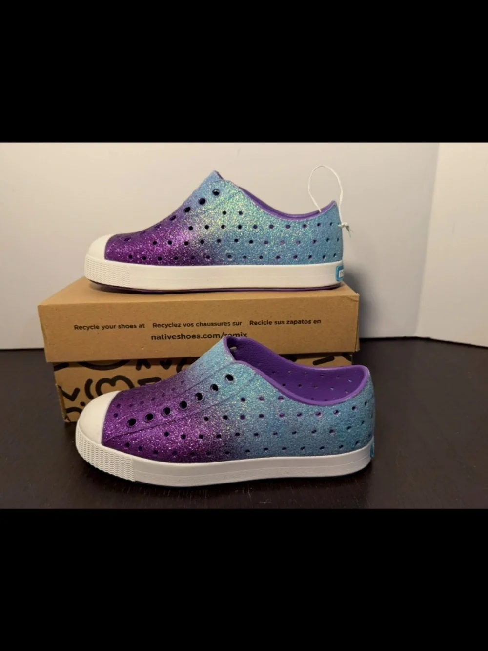 Native Jefferson Bling Slip On Shoes Glittered Starfish Little Kids/Toddler C13